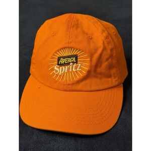 Aperol Spritz Hat Cap Adjustable Adult One Size Orange Cotton Twill Cocktail